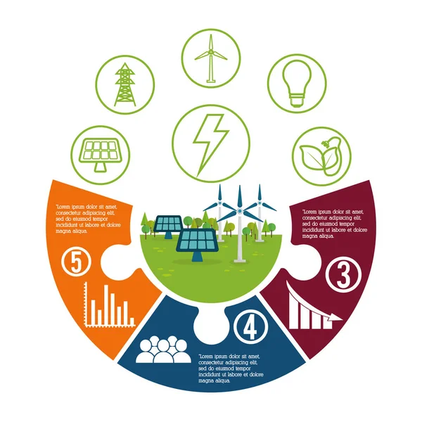 Ecologia e cura dell'energia icona imaage — Vettoriale Stock