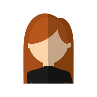 Casual kadın resmi yüz simgesi