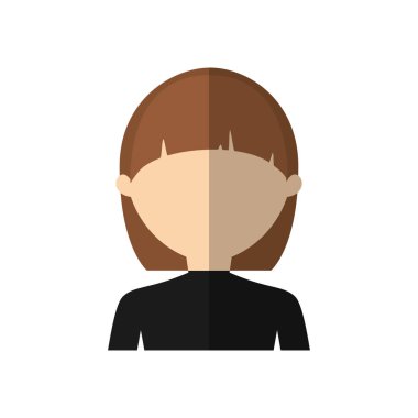 Casual kadın resmi yüz simgesi