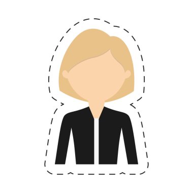 iş kadın modern yüz simgesi