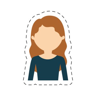 Casual kadın resmi yüz simgesi