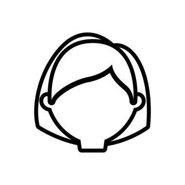 şekil casual kadın resmi yüz simgesi