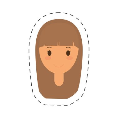 İnsanlar rahat kadın yüz simgesi