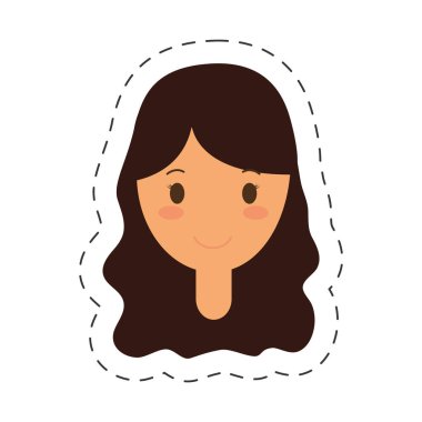 İnsanlar rahat kadın yüz simgesi