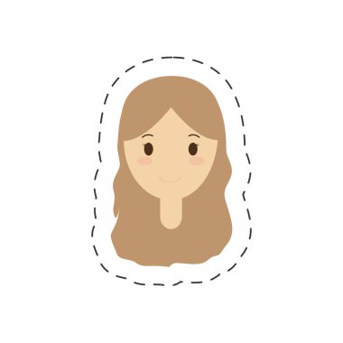 İnsanlar rahat kadın yüz simgesi