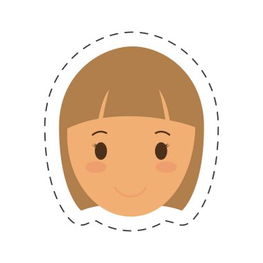 İnsanlar rahat kadın yüz simgesi