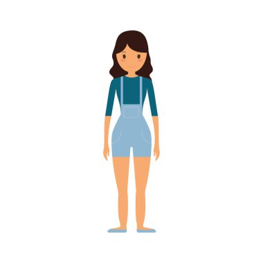 İnsanlar rahat kadın kumaş simgesi