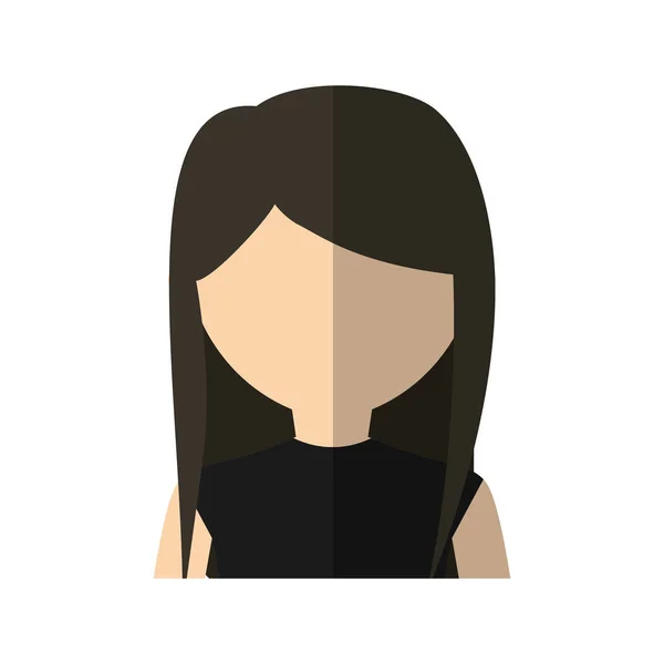 Geschäftsfrau moderne Gesicht Ikone — Stockvektor