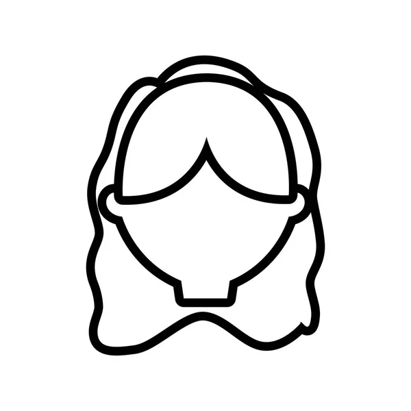 Фігура випадкова жінка формальна іконка обличчя — стоковий вектор