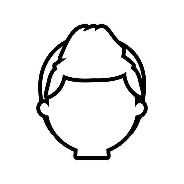 Профіль випадкової людини офіційна іконка обличчя — стоковий вектор