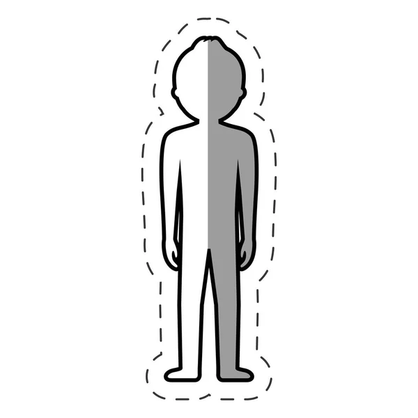 Figura corpo ícone do homem imagem — Vetor de Stock