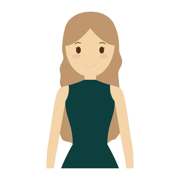 Personnes casual femme tissu icône — Image vectorielle