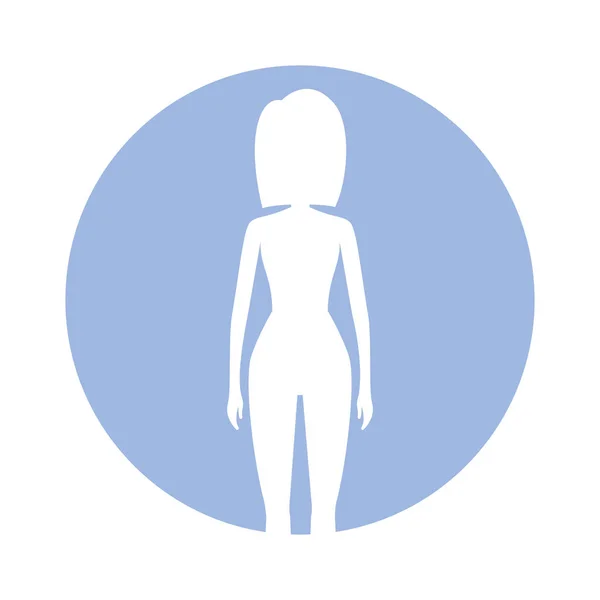 Szimbólum testkép nő ikon — Stock Vector