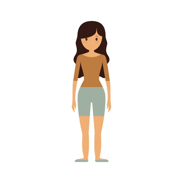 Personnes casual femme tissu icône — Image vectorielle