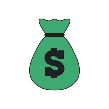 Yeşil paran simge görüntüsü