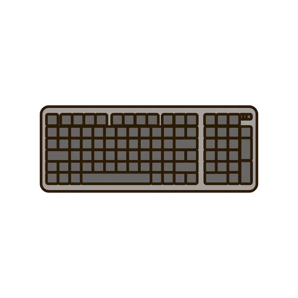 Ícone de teclado preto imagem — Vetor de Stock