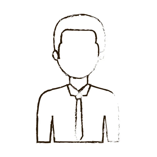 Figura hombre de negocios icono de tela formal — Vector de stock