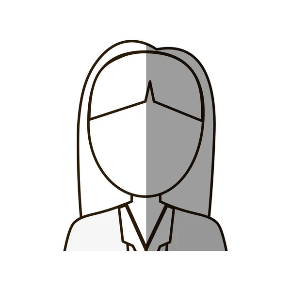 Figura mujer de negocios icono de tela formal — Vector de stock