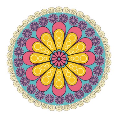 çiçek şekli mandala simge görüntüsü