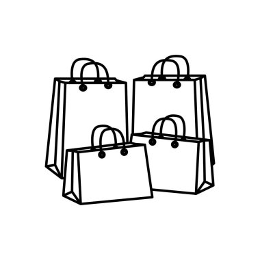 alışveriş torbaları izole