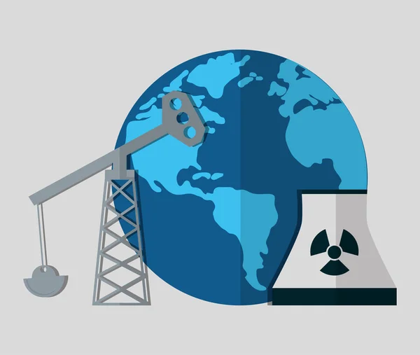 Immagine icona delle fonti di energia o di elettricità — Vettoriale Stock