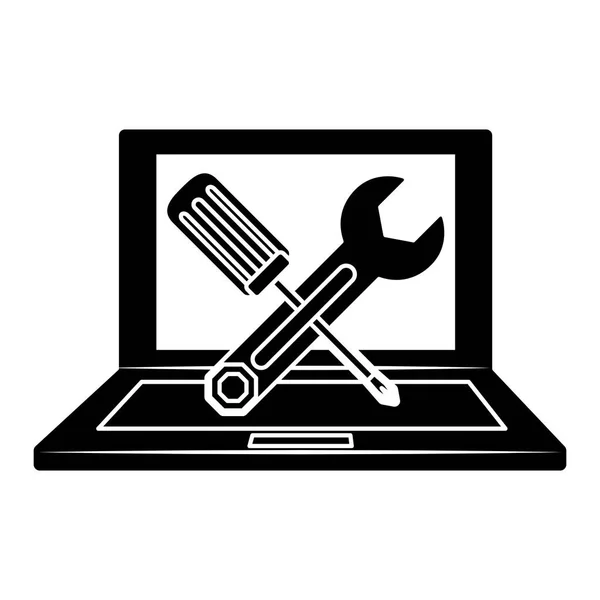 Technical repair of computer icon image — Stock Vector