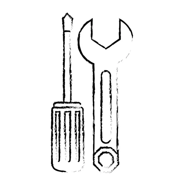 Repair workshop emblem icon image — Stock Vector
