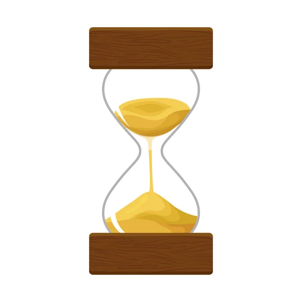 Reloj de arena o imagen icono de vidrio de arena — Vector de stock