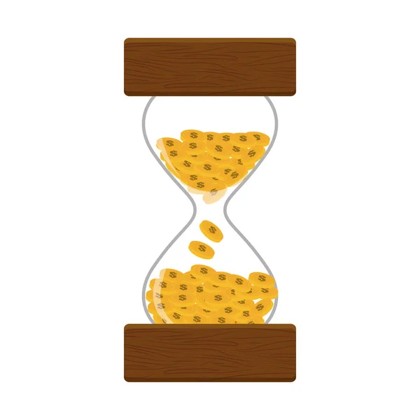 Hourglass or sandglass icon image — Stock Vector