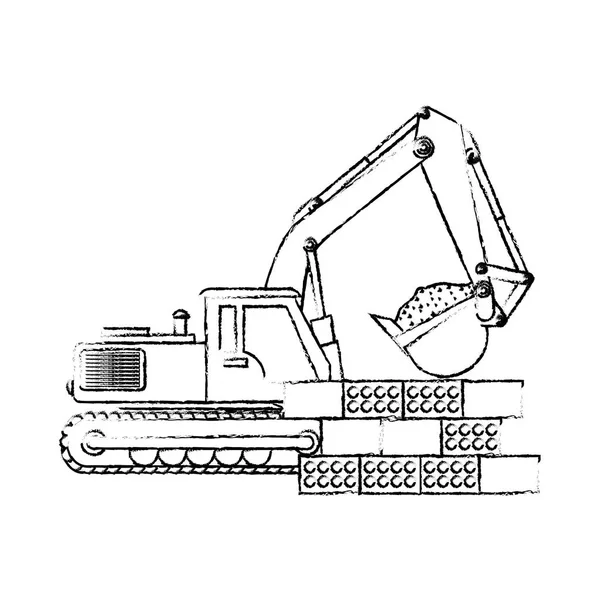 Vehículo maquinaria de construcción — Archivo Imágenes Vectoriales