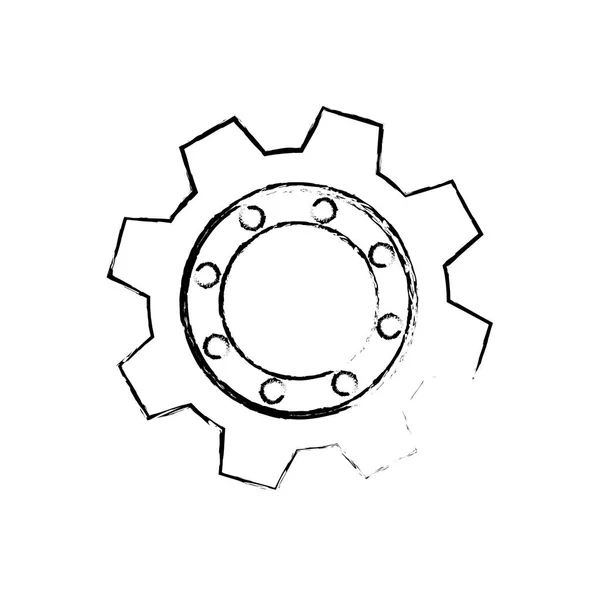 Pieza de maquinaria de engranajes — Vector de stock