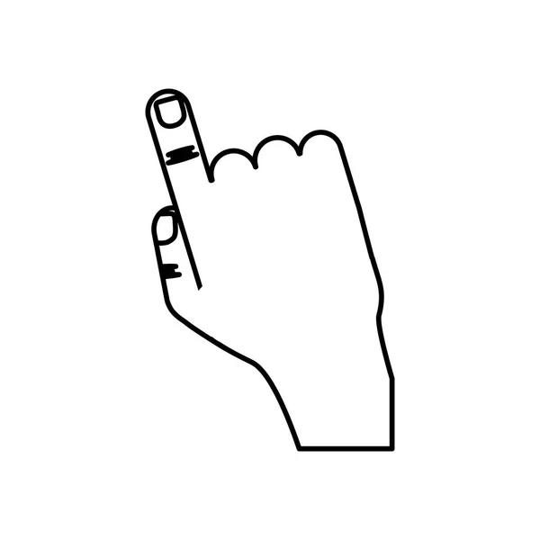 Toucher la main quelque chose — Image vectorielle