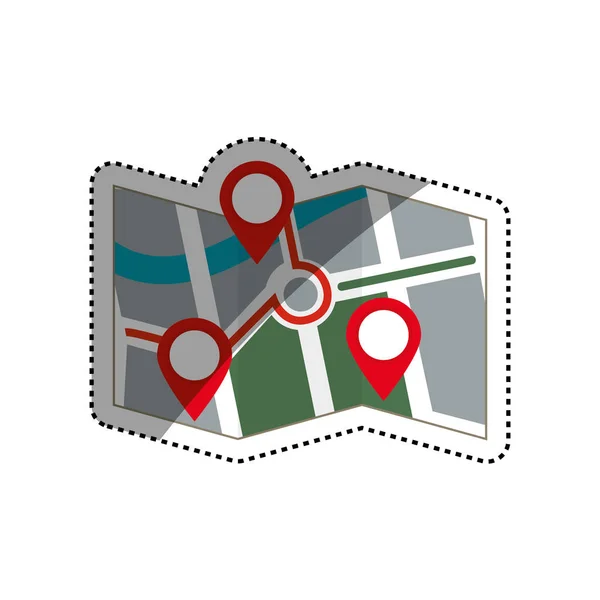 Ubicación del mapa de ciudad — Vector de stock