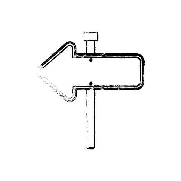 Sinal de estrada isolado — Vetor de Stock