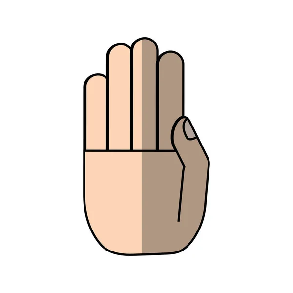 Immagine dell'icona relativa alla mano — Vettoriale Stock
