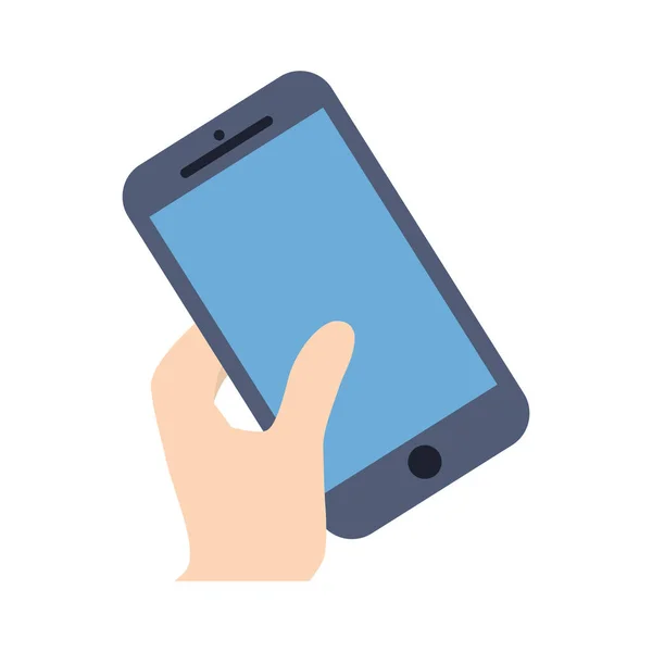 Smartphone no ícone relacionado à mão —  Vetores de Stock