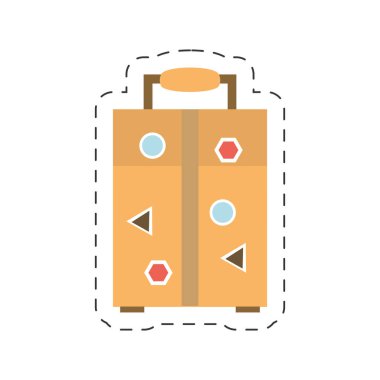 kahverengi seyahat çanta simge görüntüsü