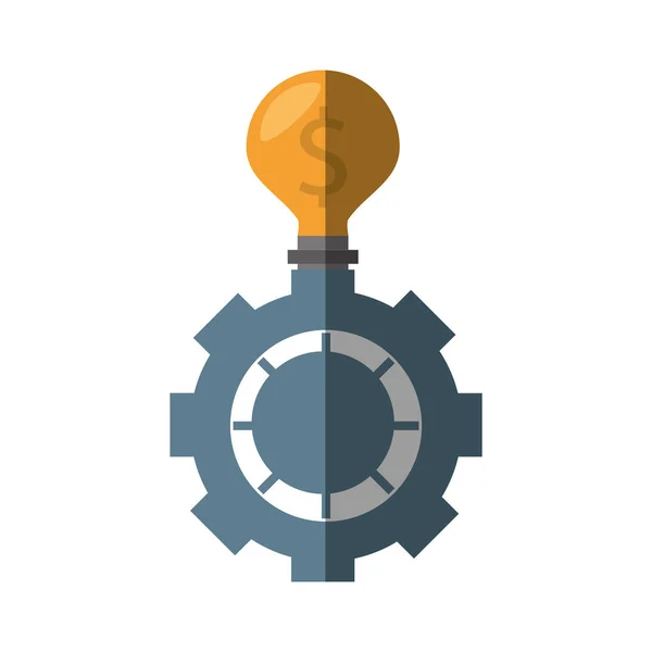 Gear bulb icon image — Stock Vector