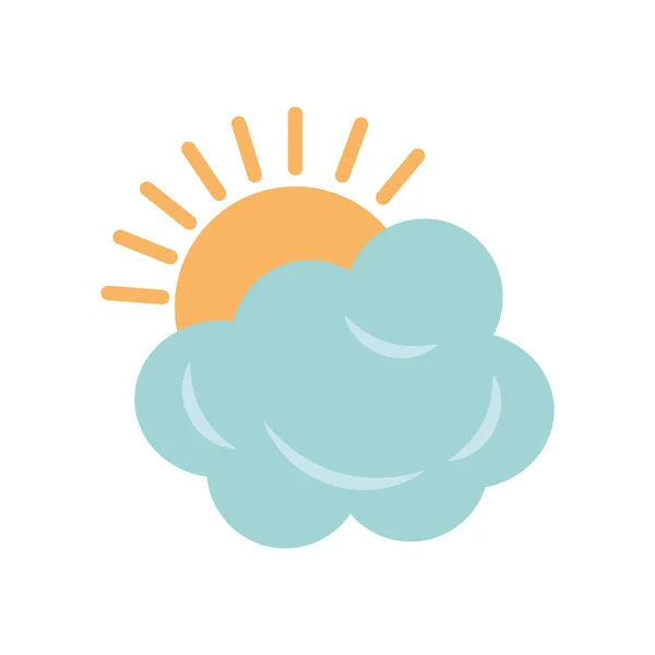 Cloud with sun icon image — Stock Vector