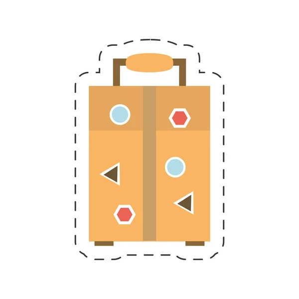 Bild der braunen Reisetasche — Stockvektor