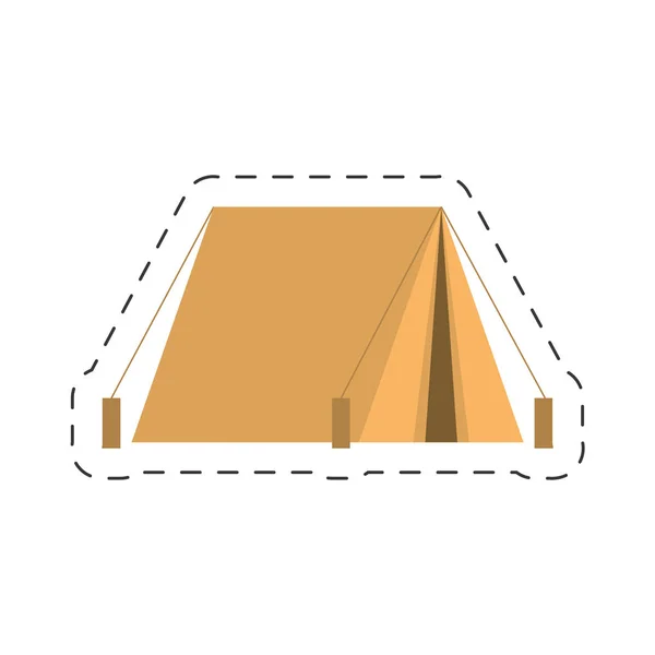 Изображение значка палатки кемпинга — стоковый вектор