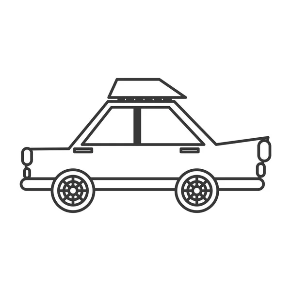 Coche azul icono de viaje imagen — Vector de stock