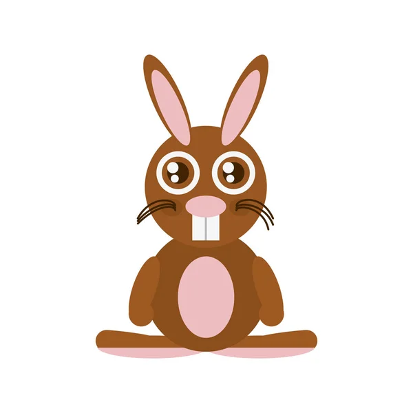 Pasen konijn pictogram afbeelding ontwerp — Stockvector