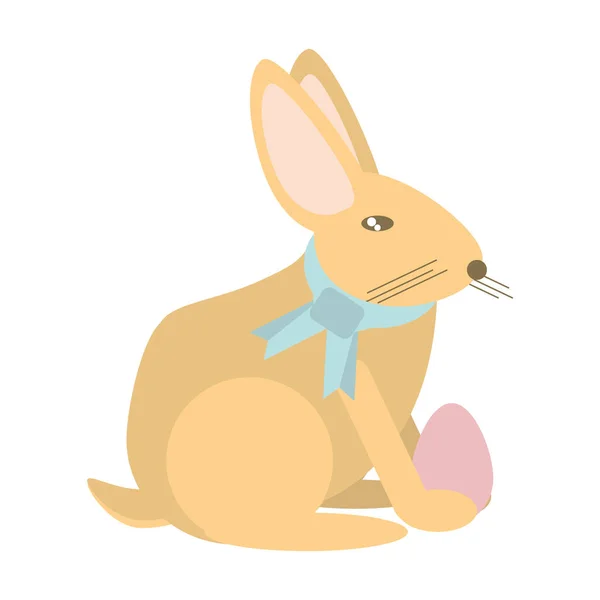 Wielkanoc królik z ikona jajko — Wektor stockowy