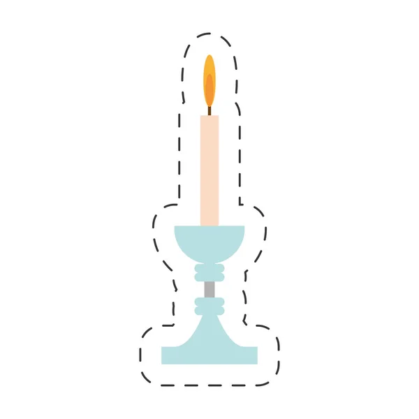 Candle candelabra icon image — Stock Vector