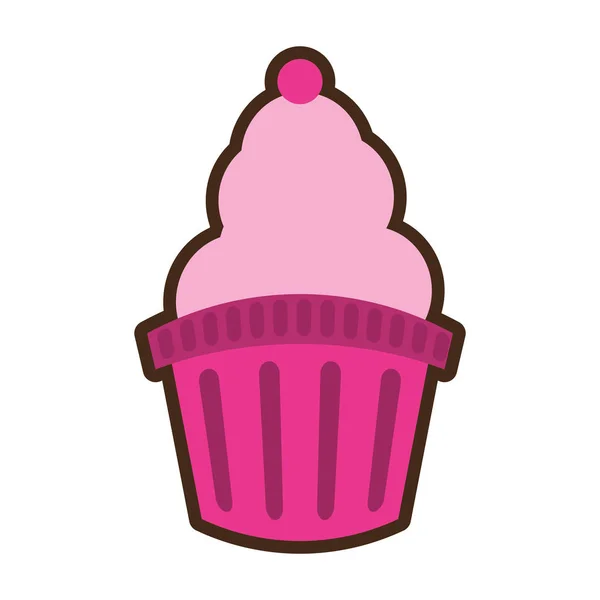 Helado rosa icono de diseño — Archivo Imágenes Vectoriales