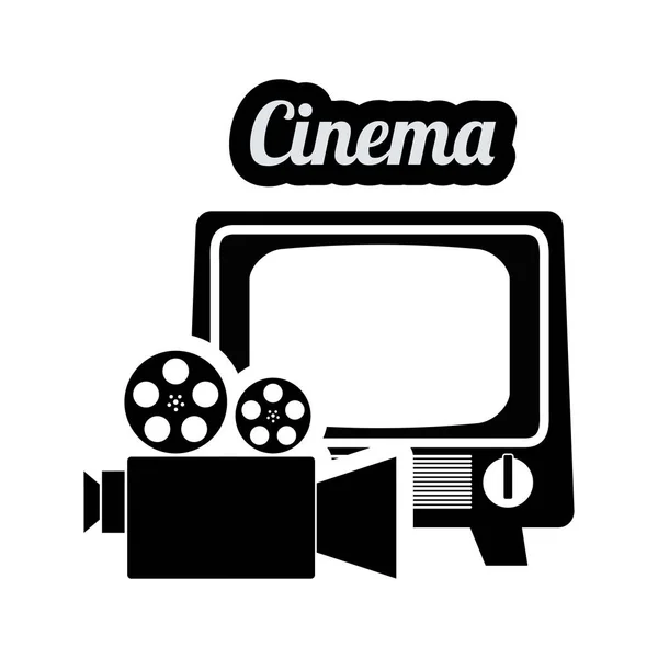 Kino Fernsehkamera Vintage Home Movie — Stockvektor