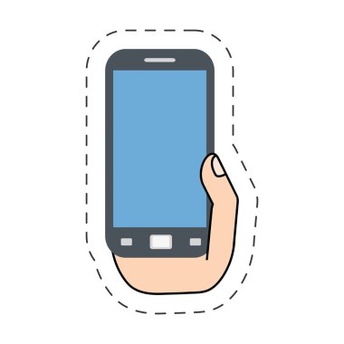 el smartphone tutarak görüntülemek - kesik çizgi