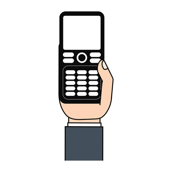 手のアイコンでの携帯電話 — ストックベクタ