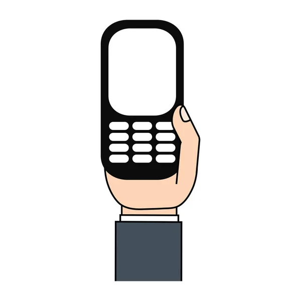 Mobile phone in hand screen — Stock Vector